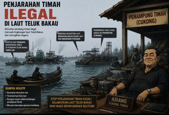 Aksi Asiang Sukses Bikin Kolektor Timah  Lokal Belinyu Dipaksa Jadi Penonton