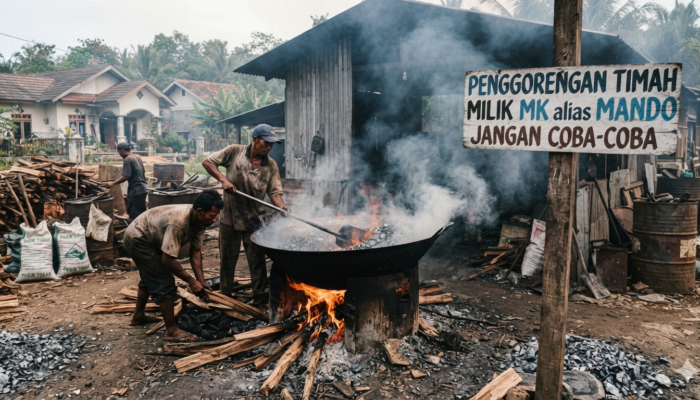 Dapur Timah Ilegal Mando Racuni Warga Pait Jaya Mentok: Anak-Anak Sesak Napas, Kapolres Bangka Barat Didesak Bertindak!